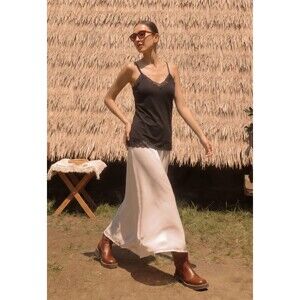 No Boundaries Black Lace Trim Camisole Tank Top Shelf Bra Size Large 11-13